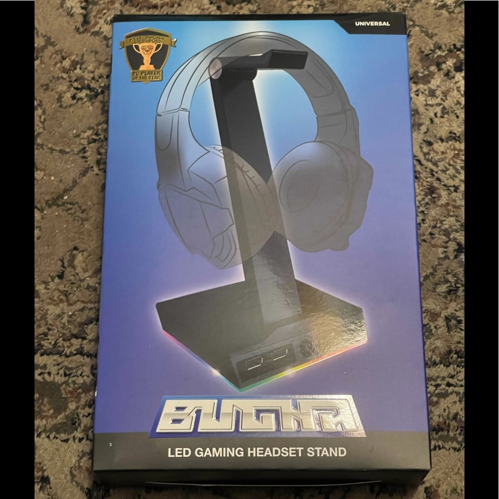 Bugha LED Gaming Headset Stand PS4 Xbox Switch PC